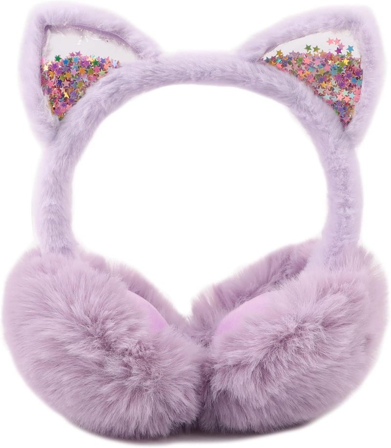 Pesaat Fluffy Ear Muff for Women Plush Earmuffs Kids Winter Earmuffs Girls Boys Cold Weather Ear Warmer - Image 1